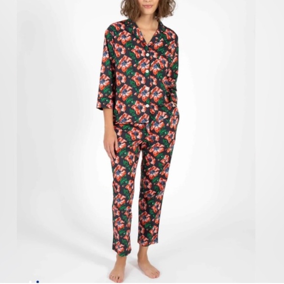 Sleepy jones marina pajama set 100% cotton top and bottom - Picture 1 of 13